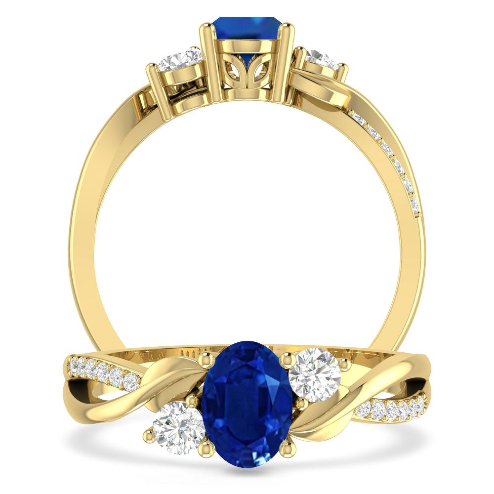 Yellow Gold - Sapphire