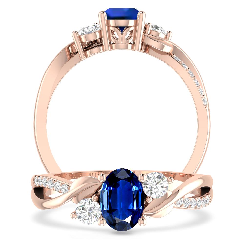 Rose Gold - Sapphire