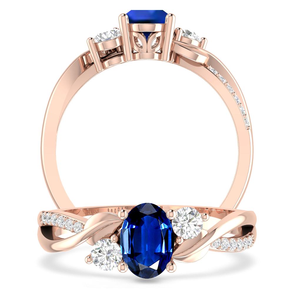 Rose Gold - Sapphire