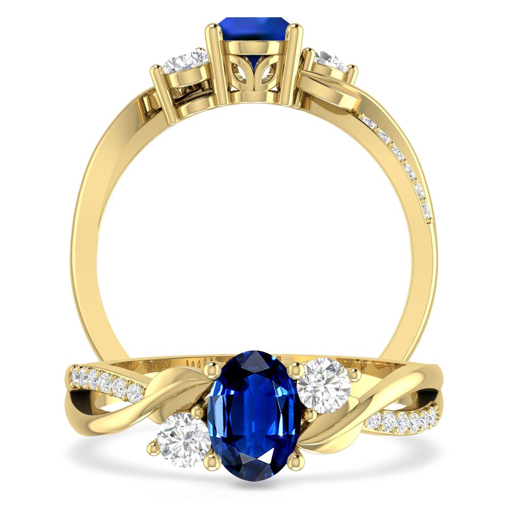 Yellow Gold - Sapphire