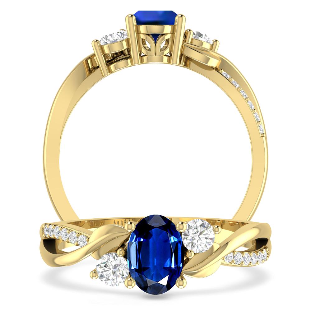 Yellow Gold - Sapphire