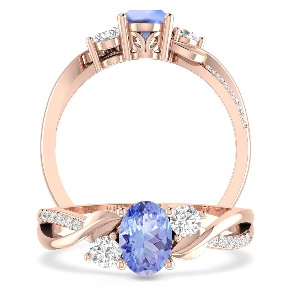 Rose Gold - Tanzanite