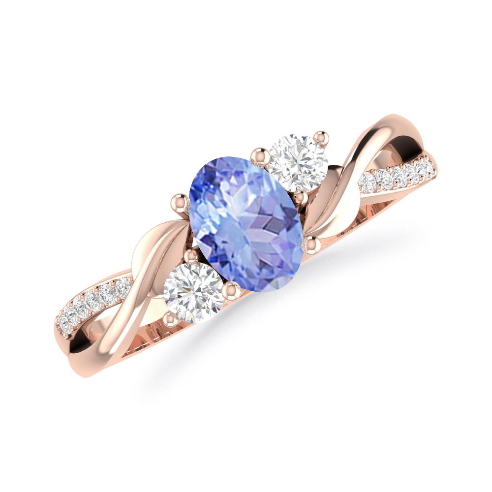 Rose Gold - Tanzanite