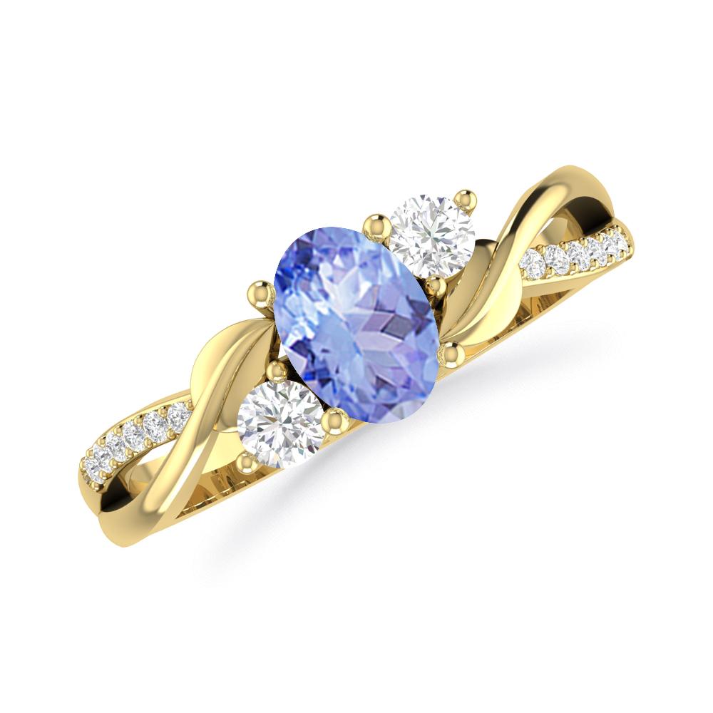 Yellow Gold - Tanzanite