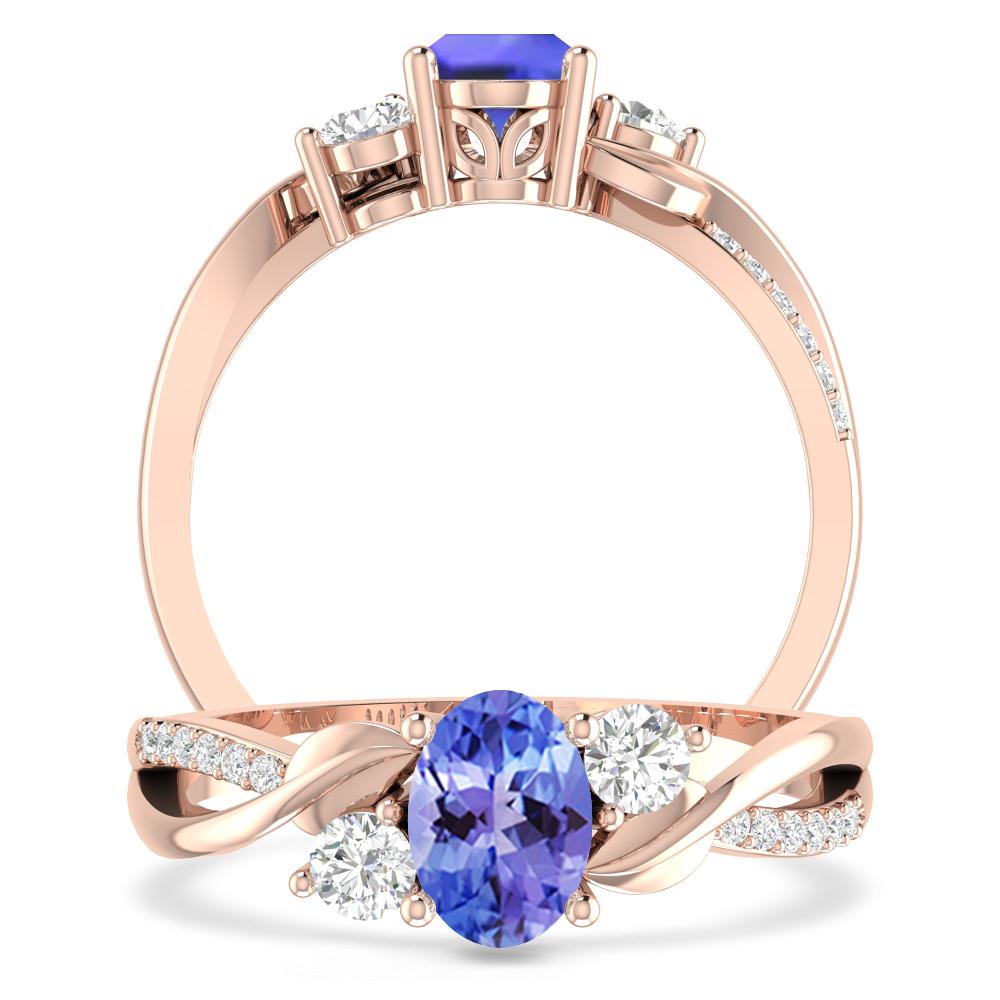 Rose Gold - Tanzanite