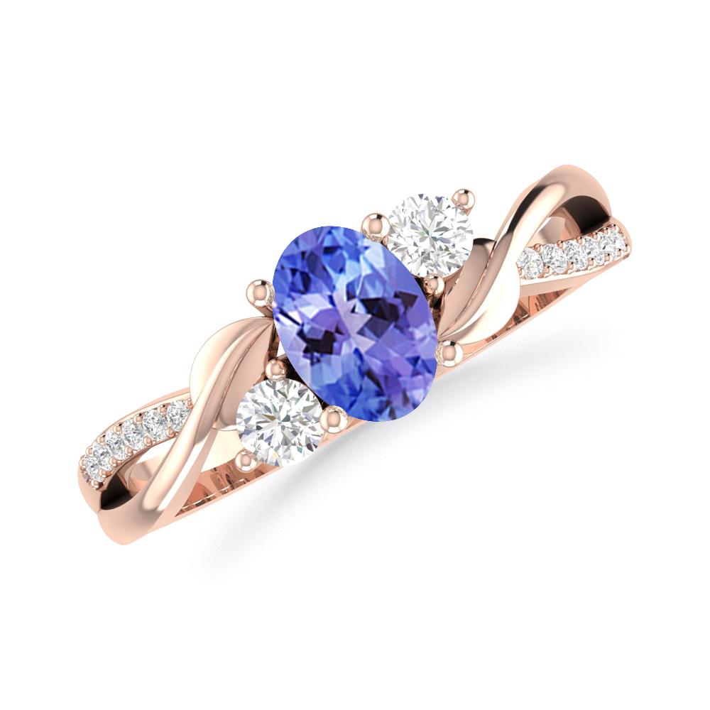 Rose Gold - Tanzanite