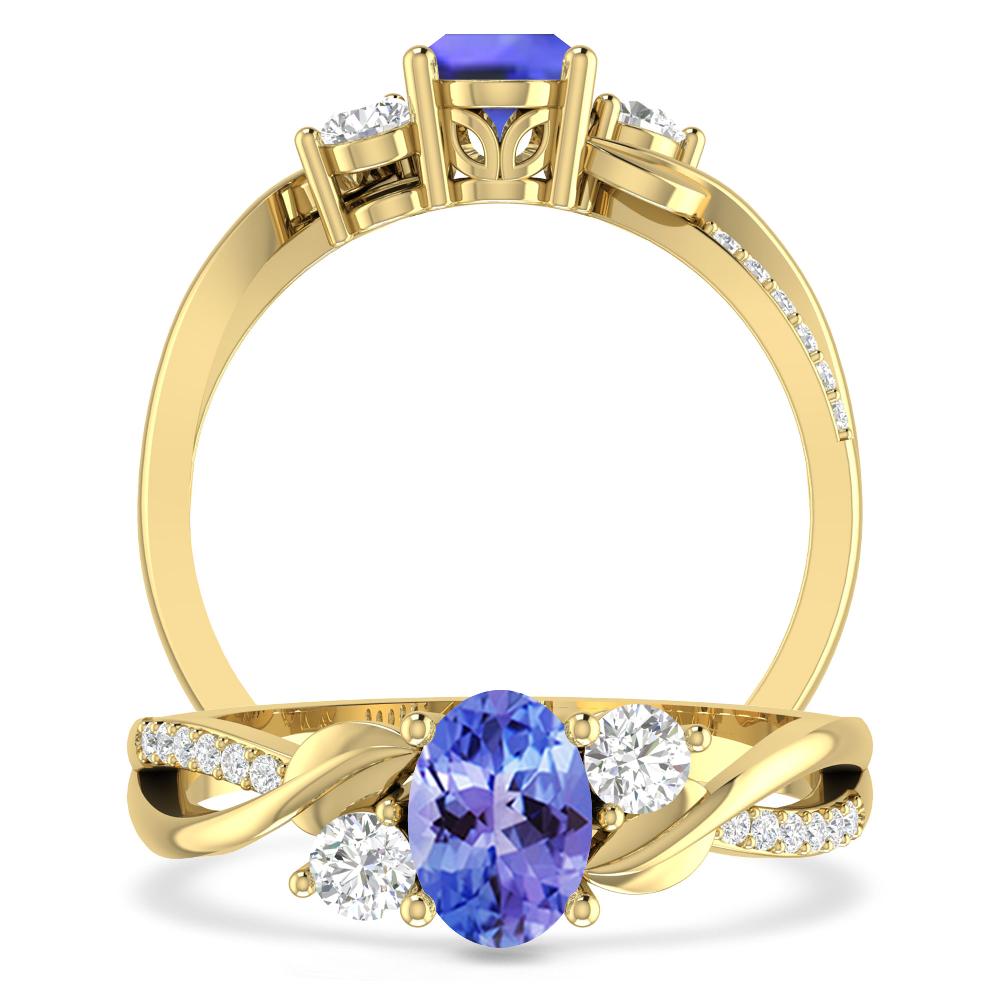 Yellow Gold - Tanzanite