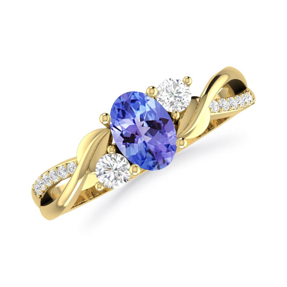 Yellow Gold - Tanzanite