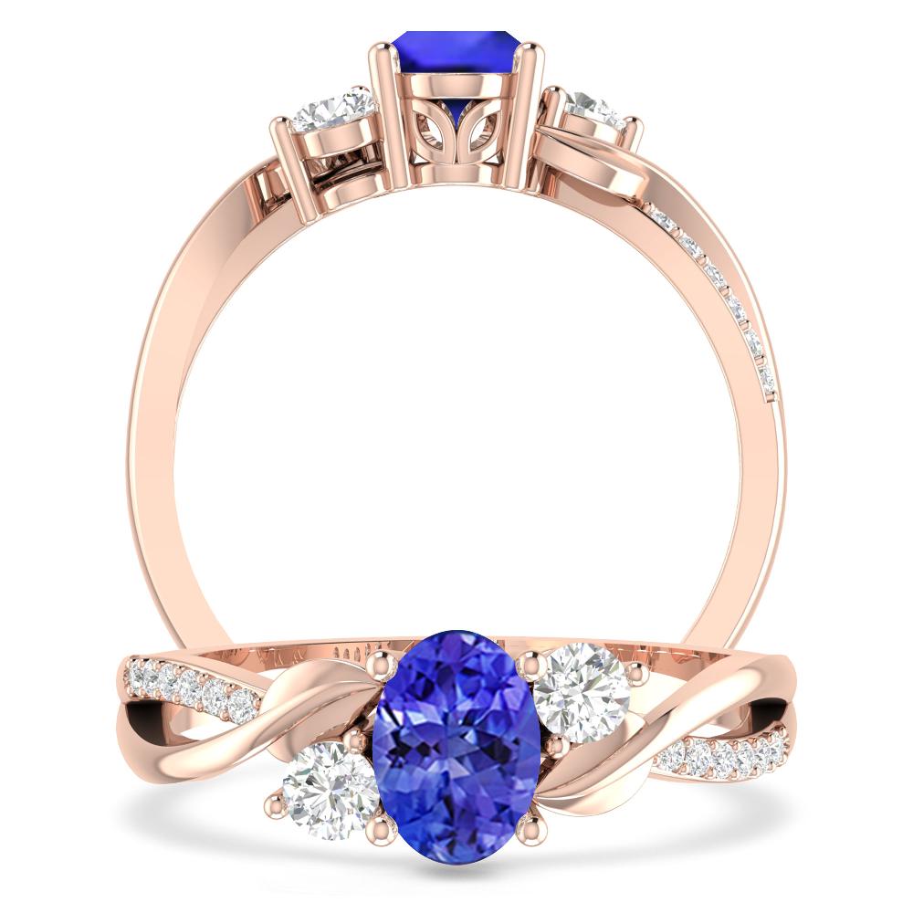 Rose Gold - Tanzanite