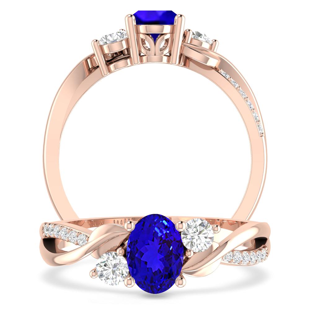 Rose Gold - Tanzanite