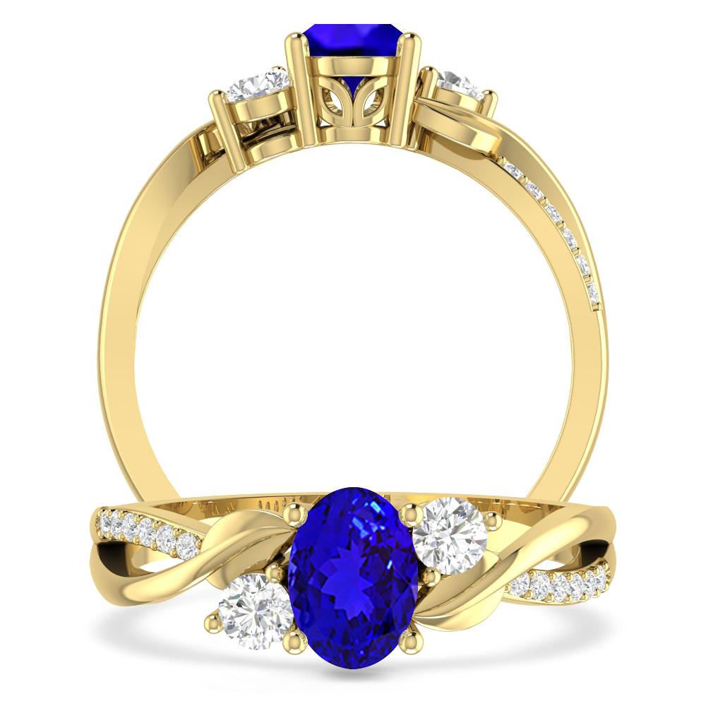 Yellow Gold - Tanzanite