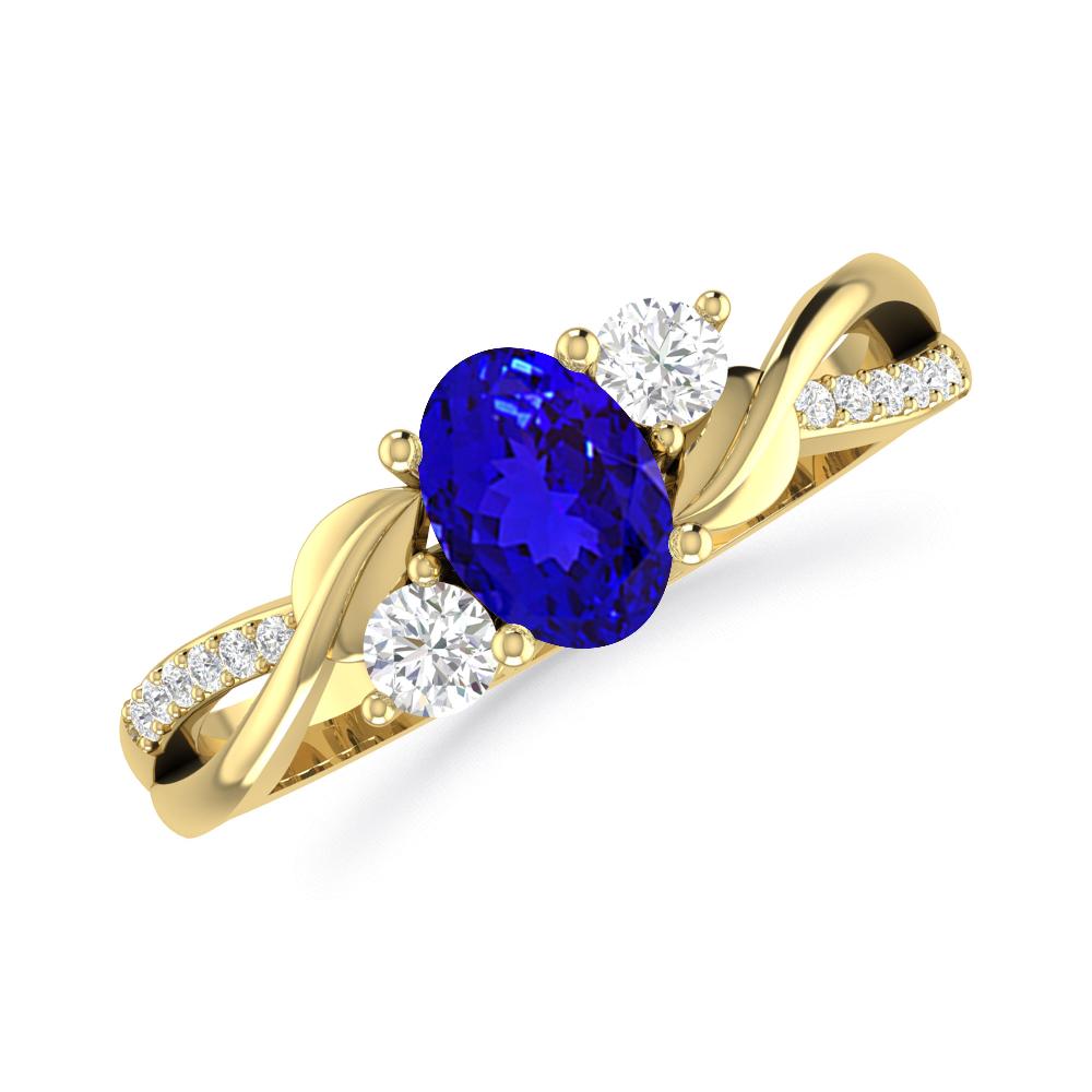 Yellow Gold - Tanzanite