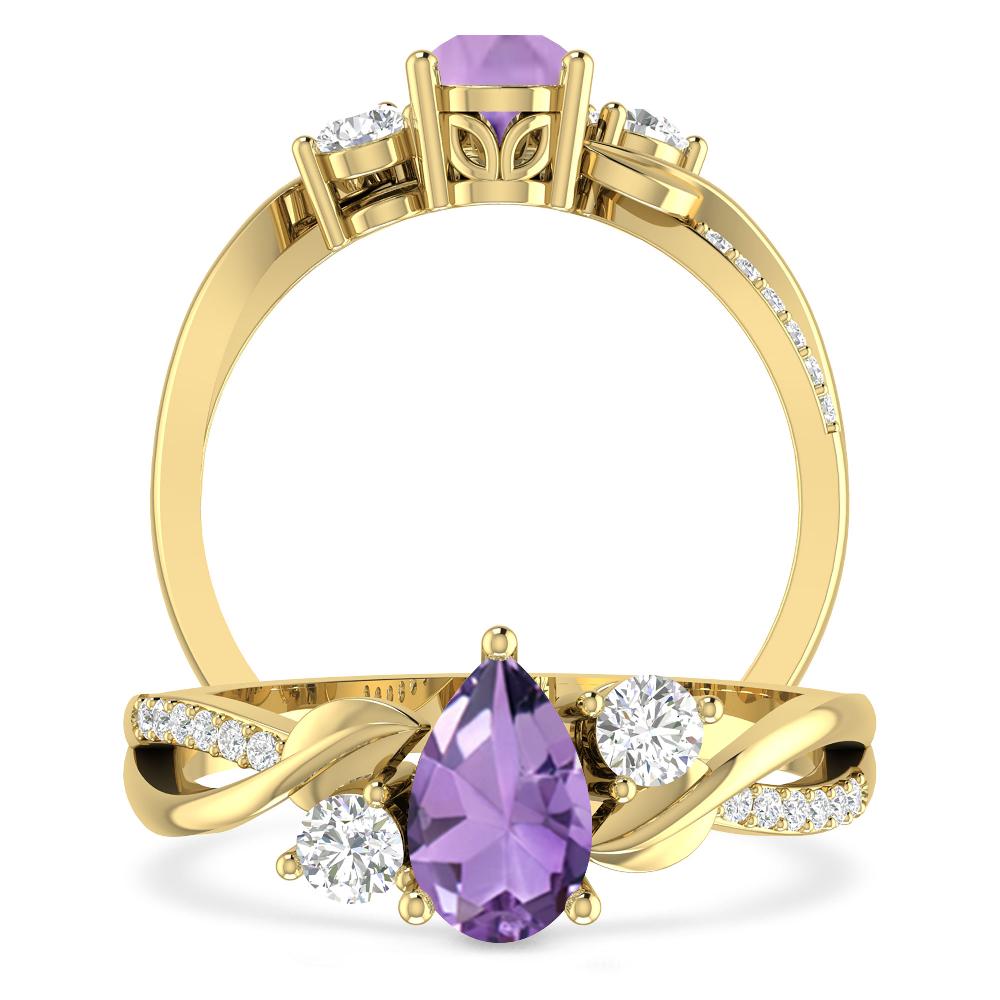 Yellow Gold - Amethyst