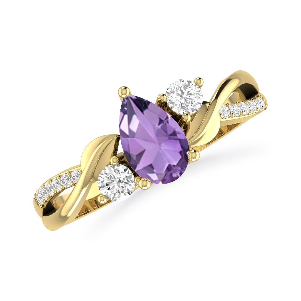 Yellow Gold - Amethyst