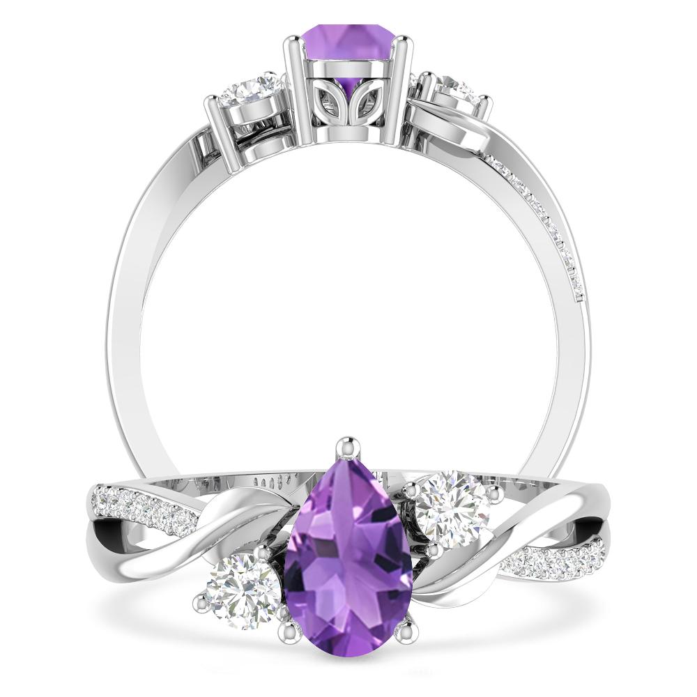 White Gold - Amethyst