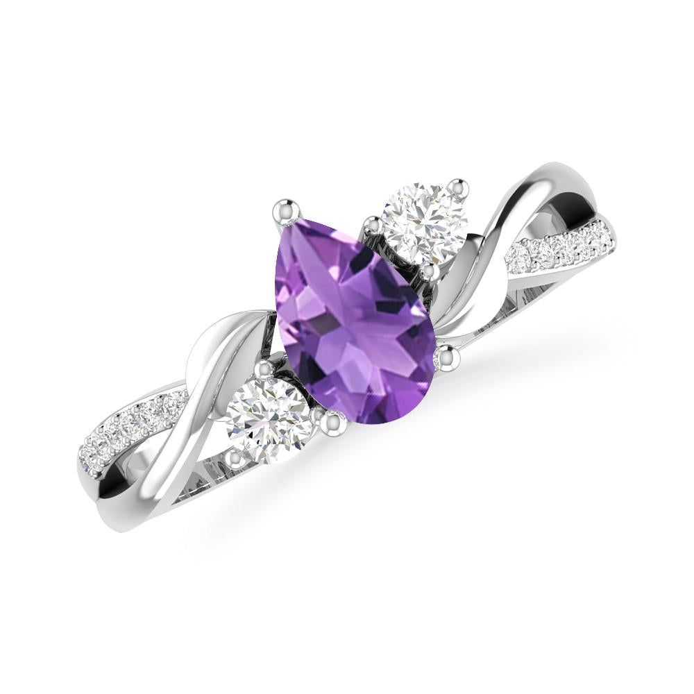 White Gold - Amethyst