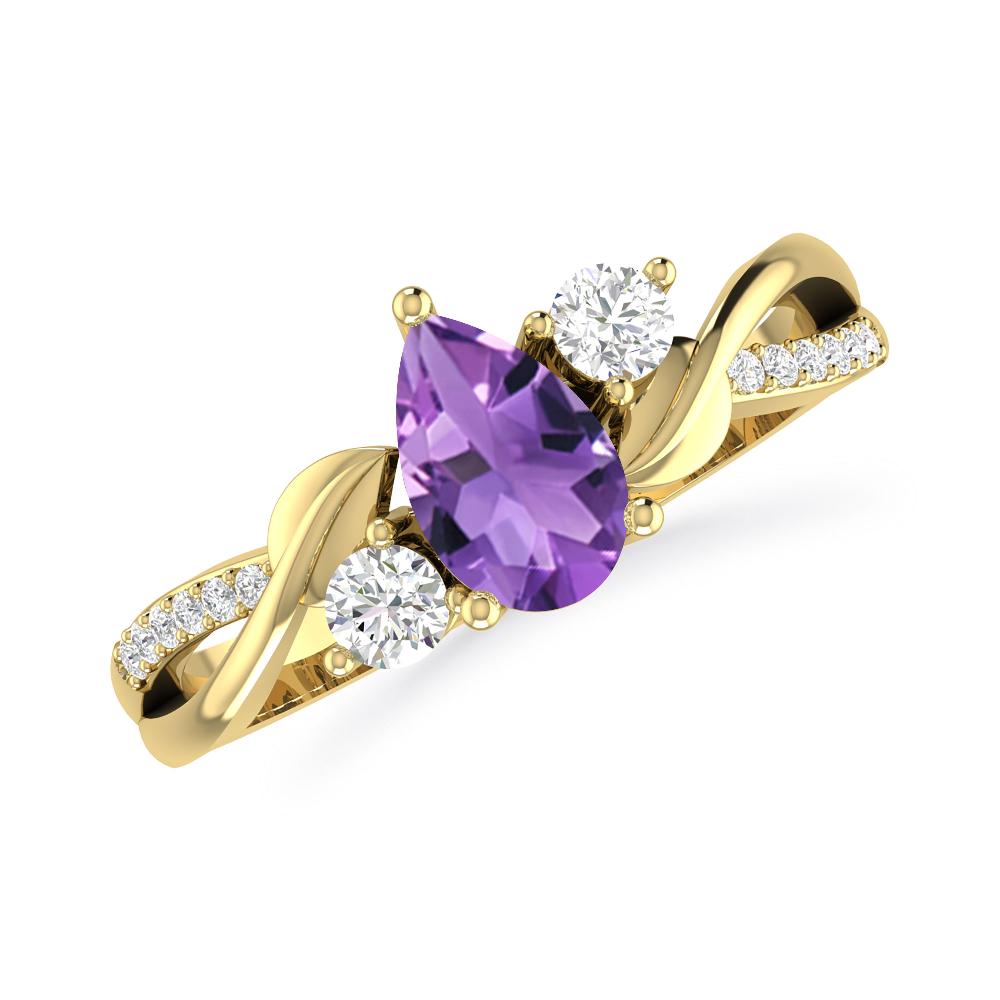 Yellow Gold - Amethyst