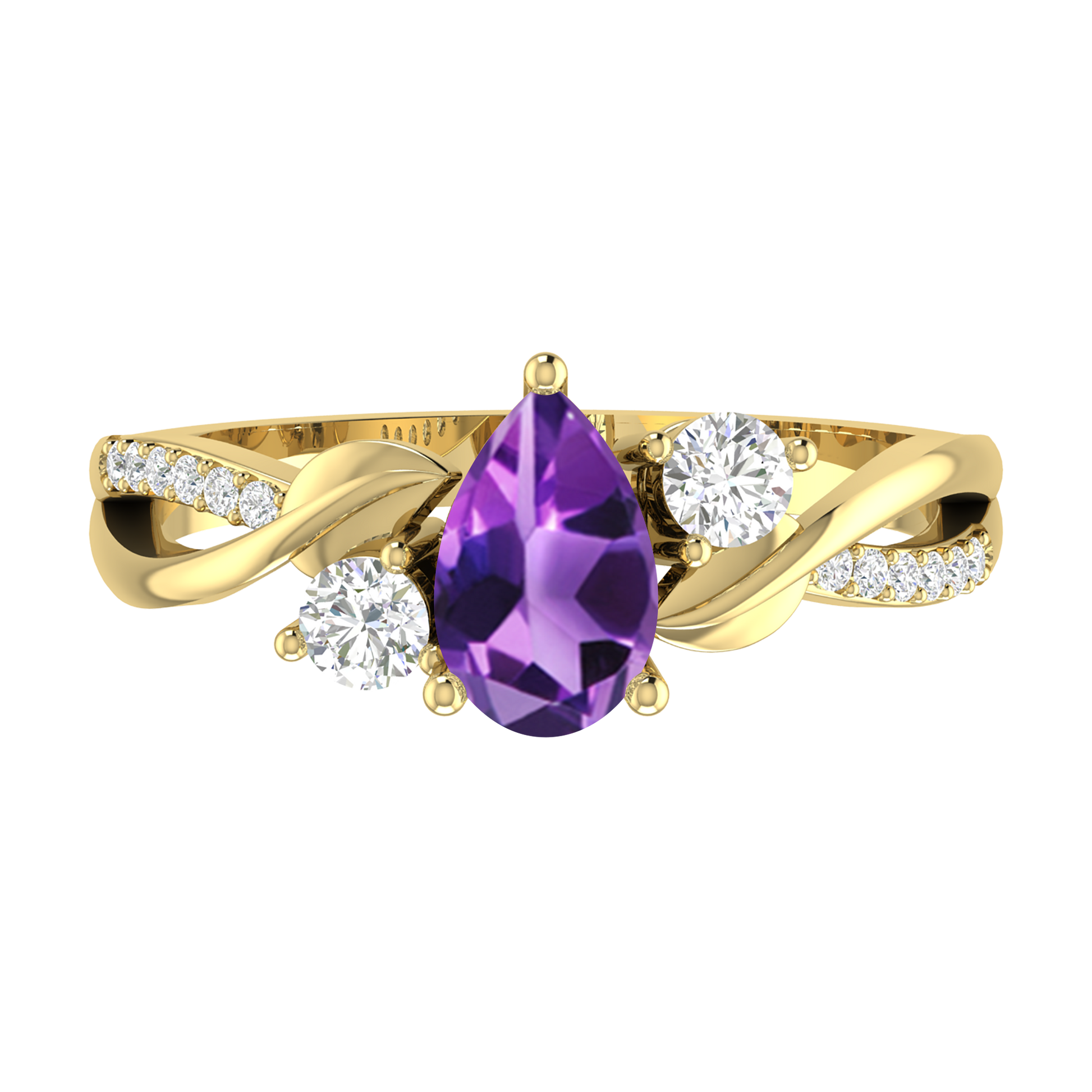 Yellow Gold - Amethyst