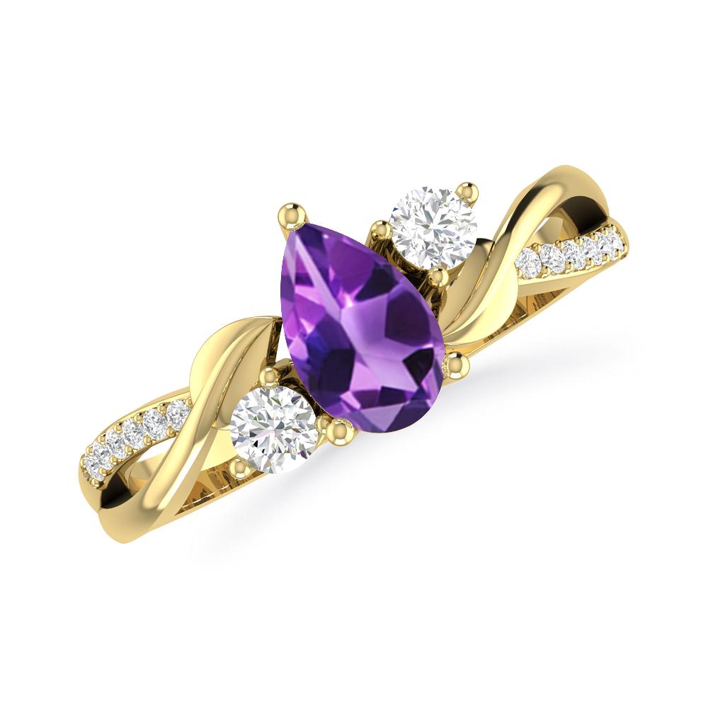 Yellow Gold - Amethyst