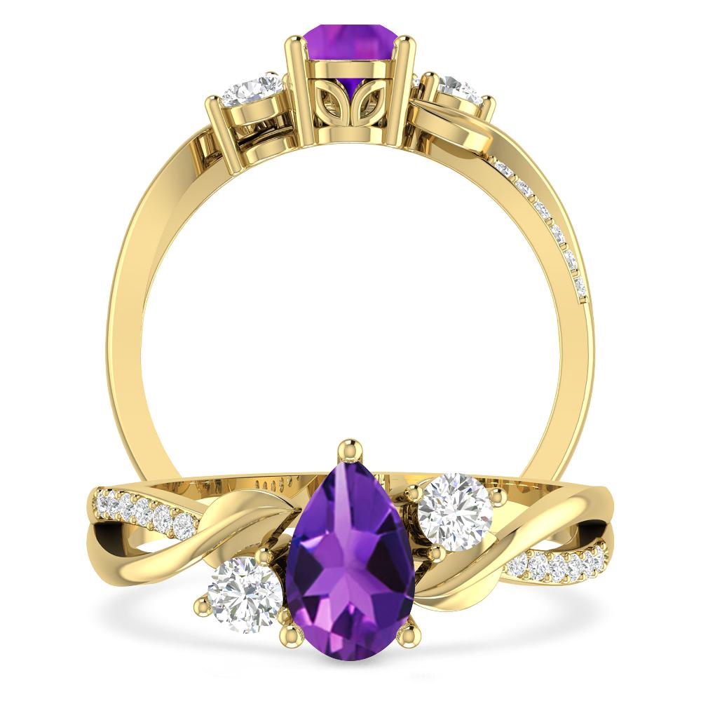 Yellow Gold - Amethyst