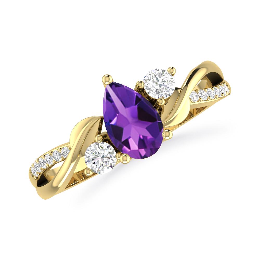 Yellow Gold - Amethyst