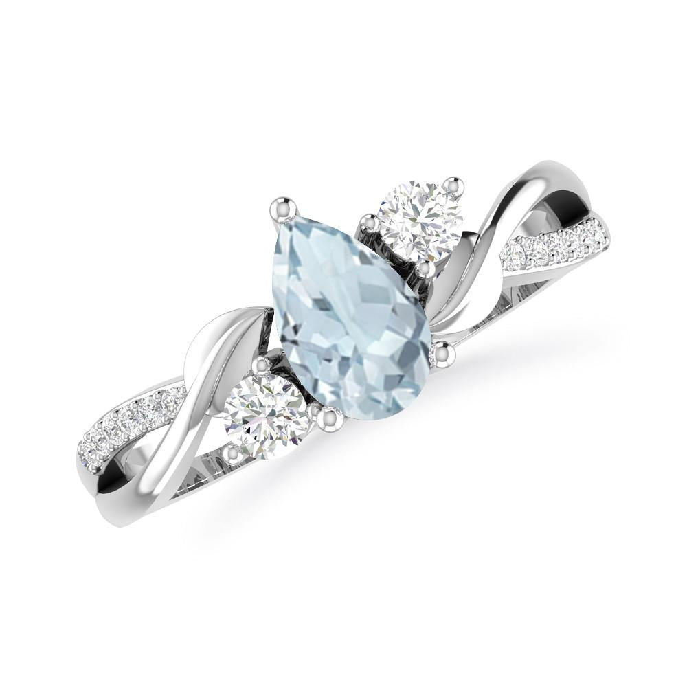 White Gold - Aquamarine