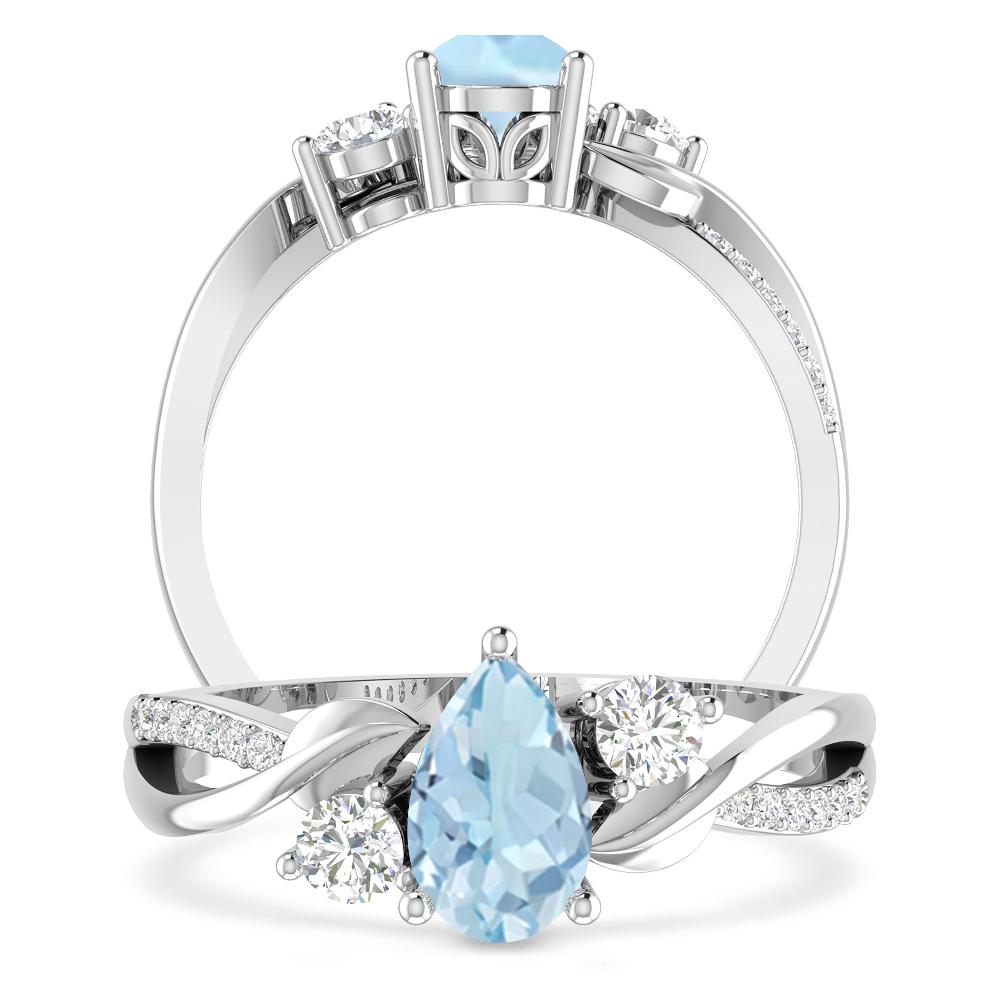 White Gold - Aquamarine