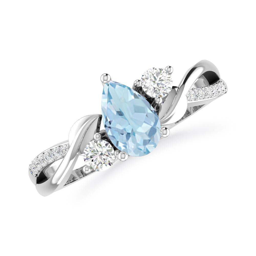 White Gold - Aquamarine