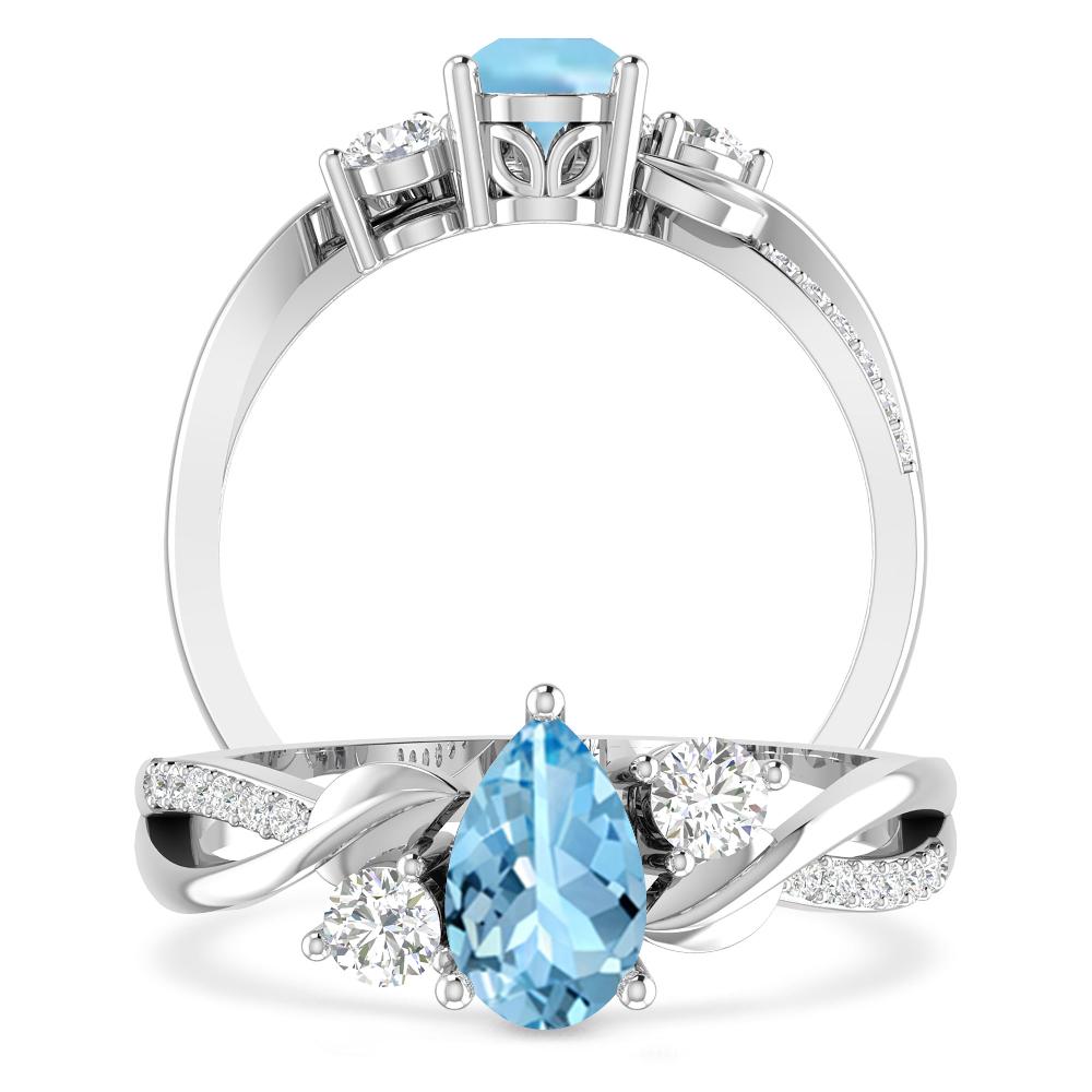 White Gold - Aquamarine