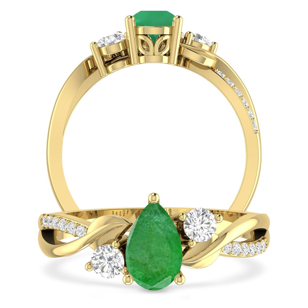 Yellow Gold - Emerald