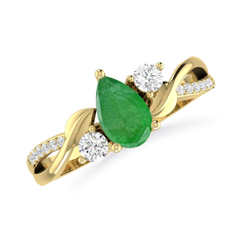 Yellow Gold - Emerald