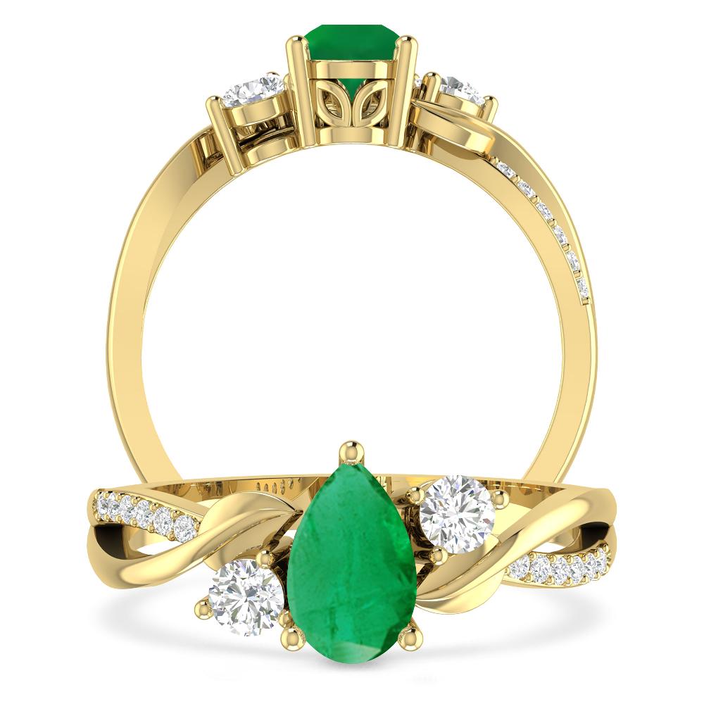 Yellow Gold - Emerald