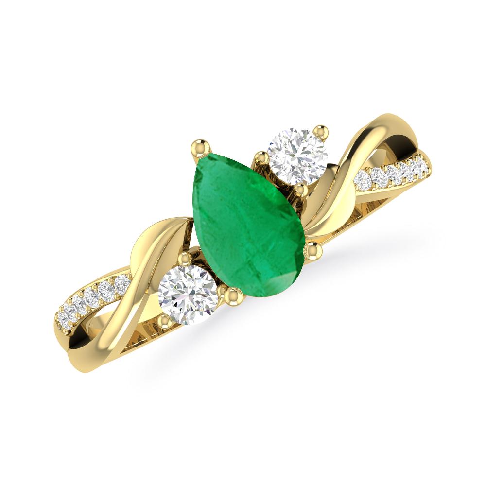 Yellow Gold - Emerald