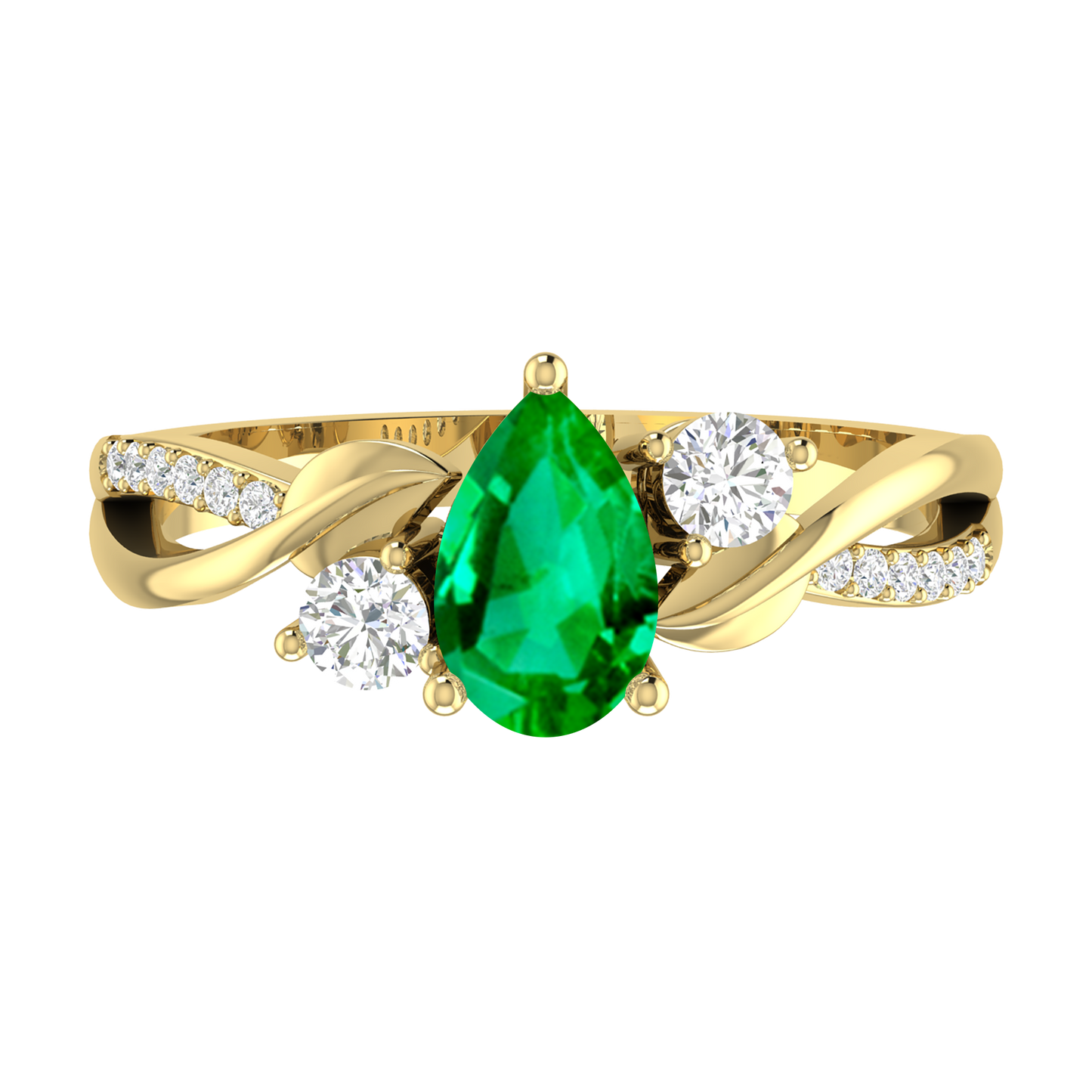 Yellow Gold - Emerald