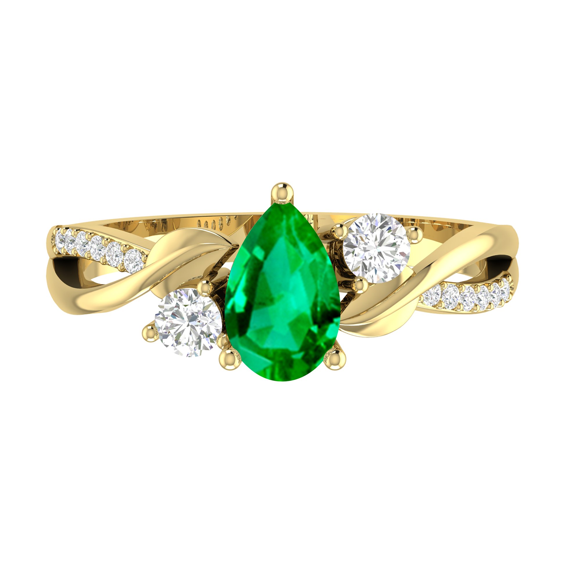 Yellow Gold - Emerald