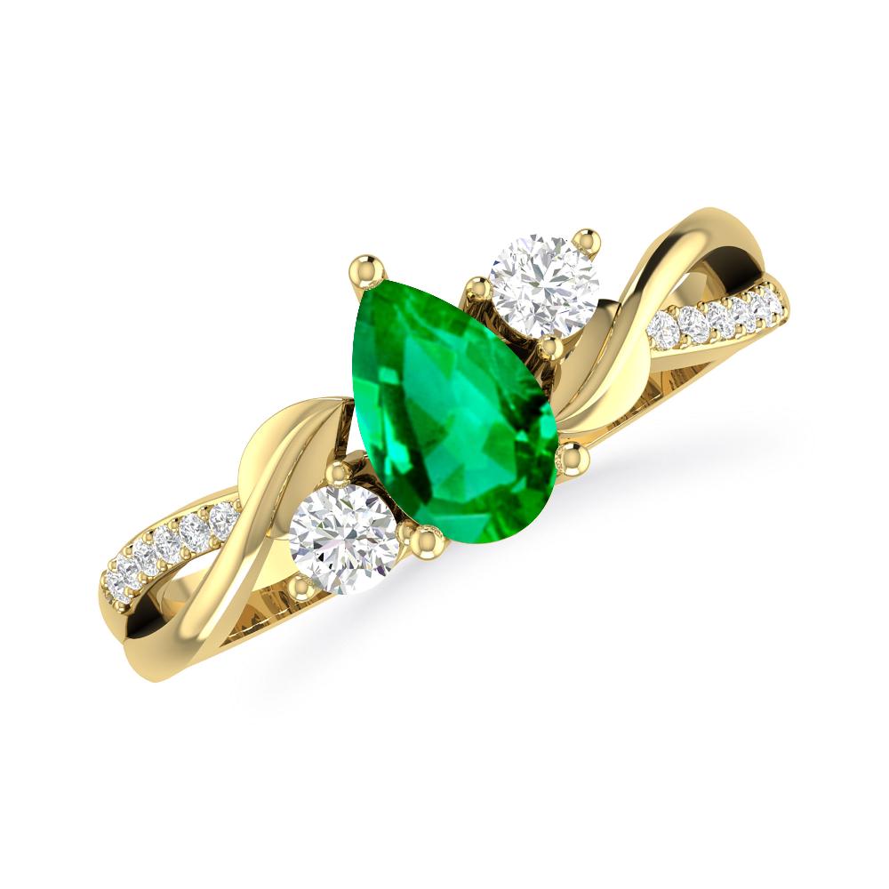 Yellow Gold - Emerald