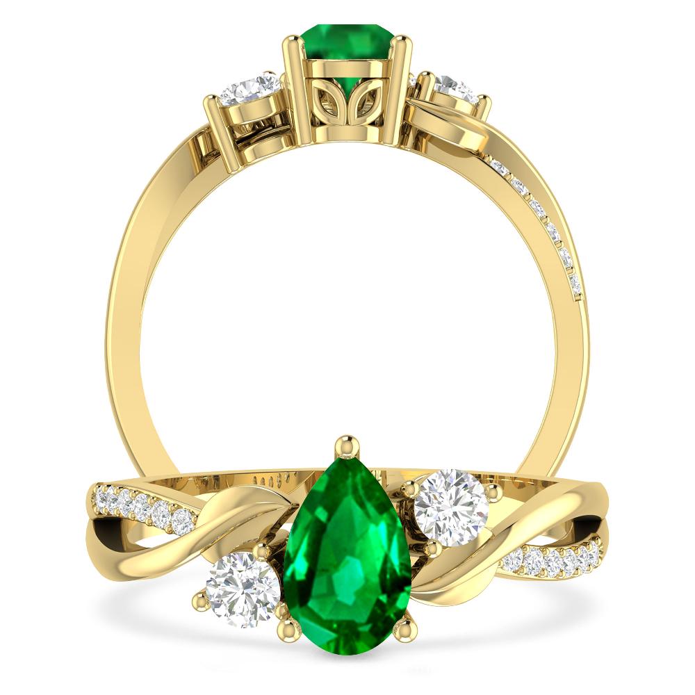 Yellow Gold - Emerald