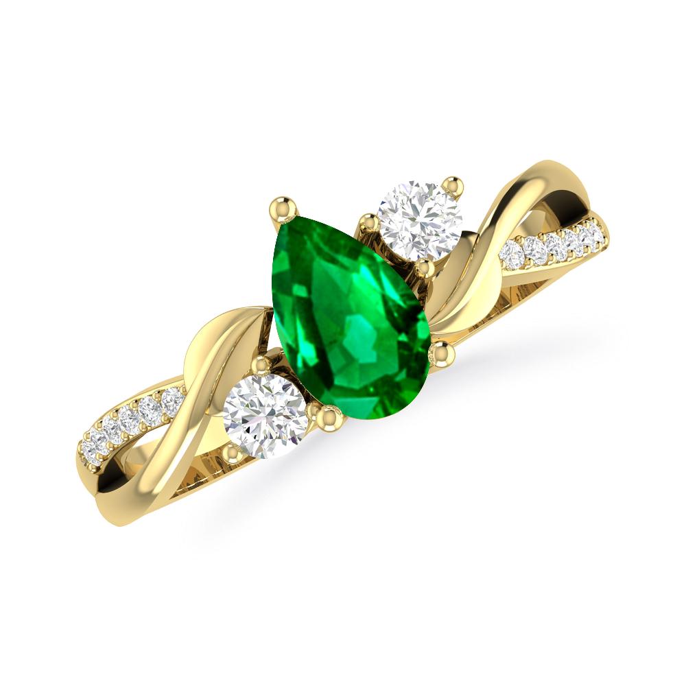 Yellow Gold - Emerald