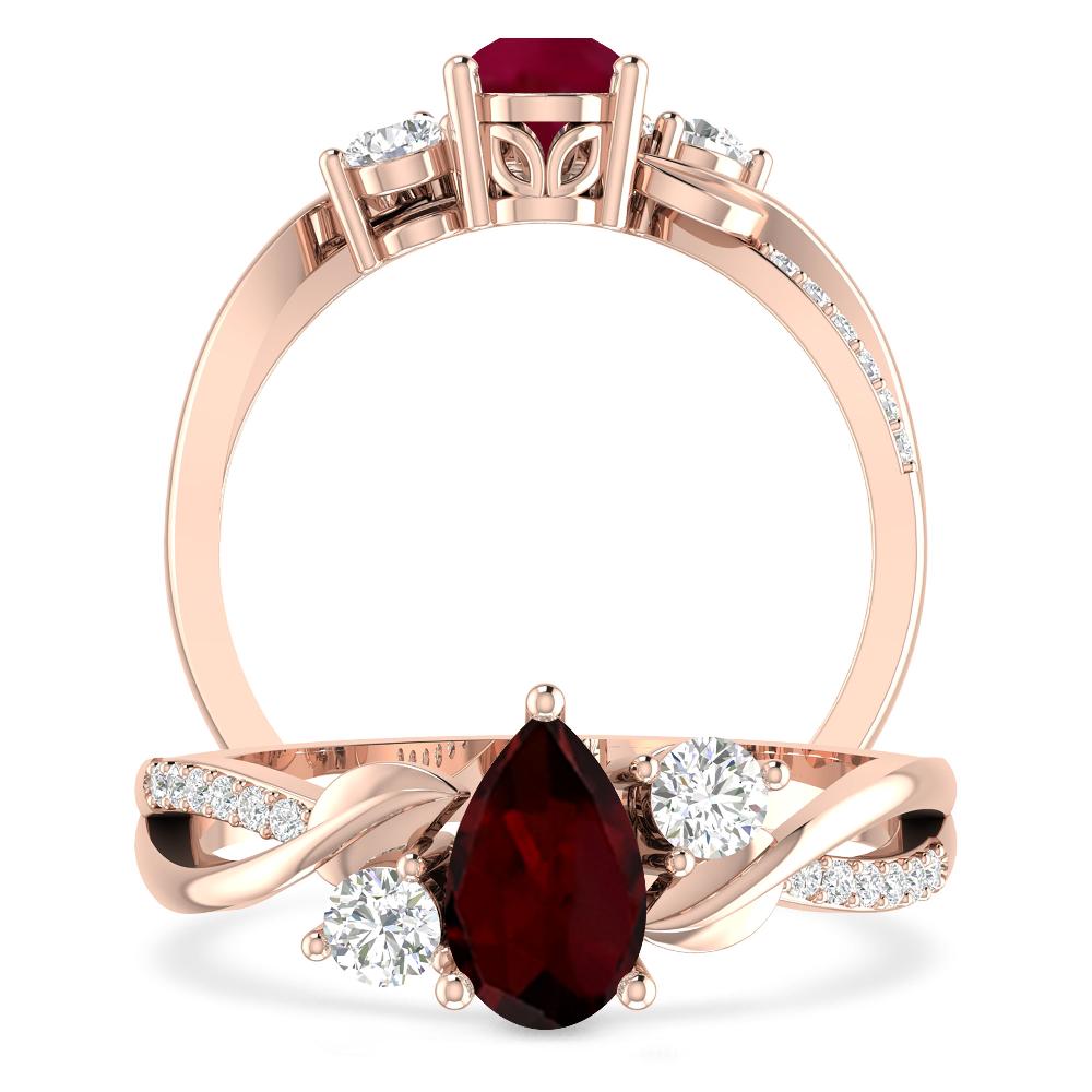 Rose Gold - Garnet