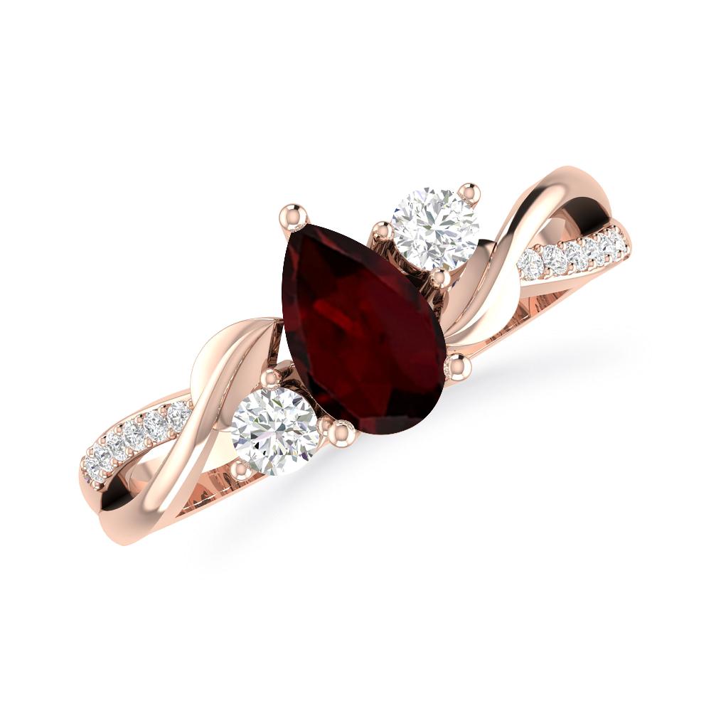 Rose Gold - Garnet