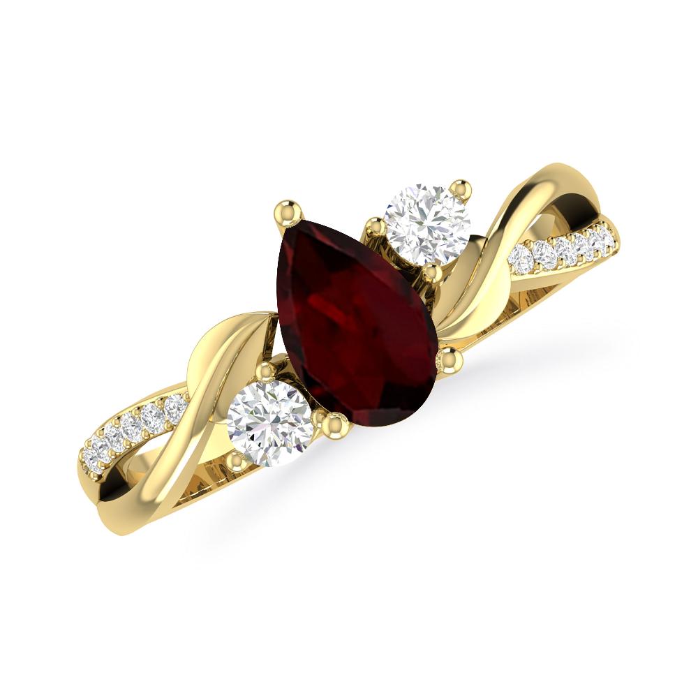 Yellow Gold - Garnet