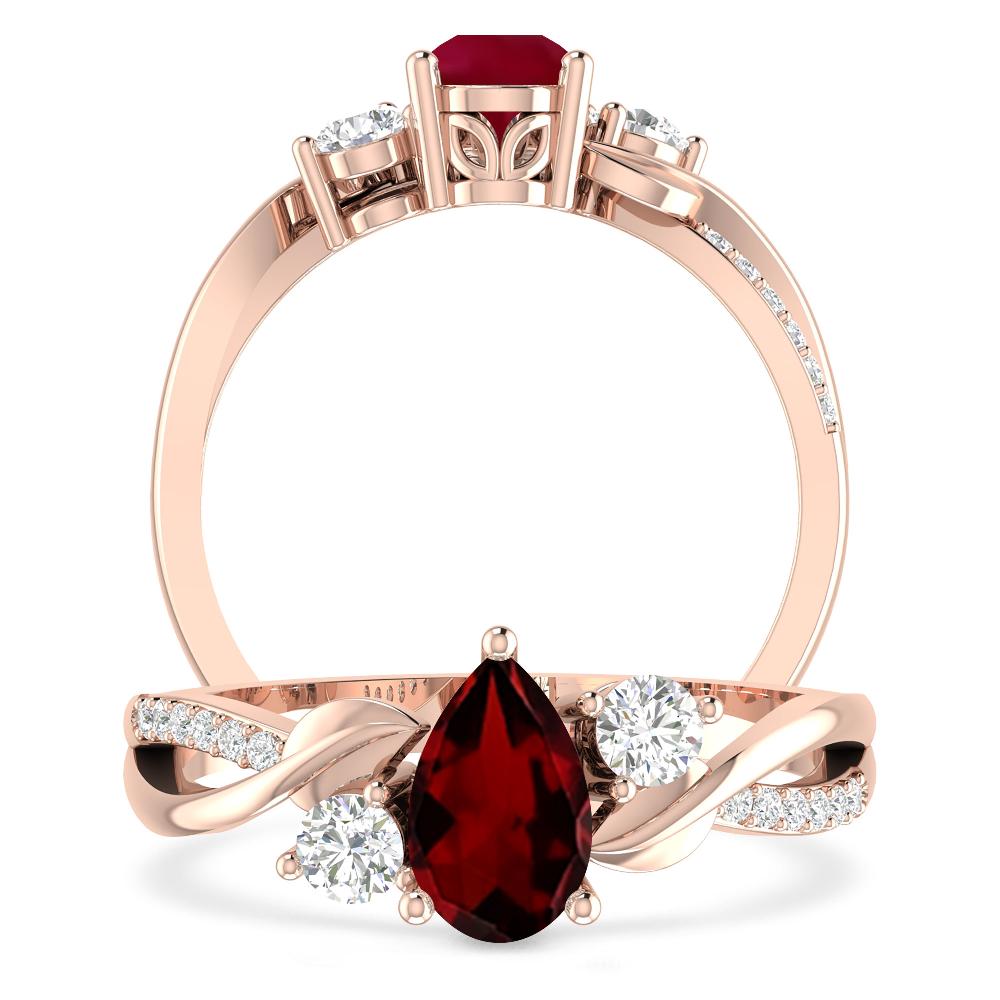 Rose Gold - Garnet