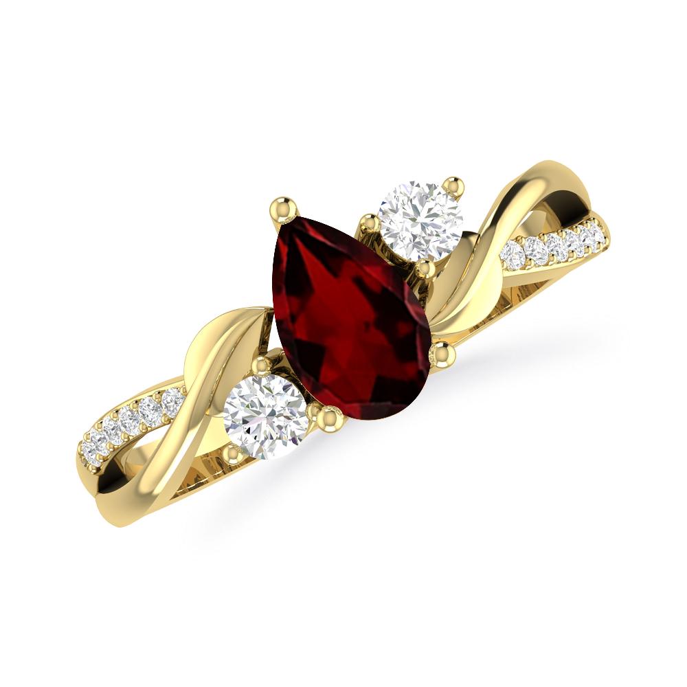 Yellow Gold - Garnet