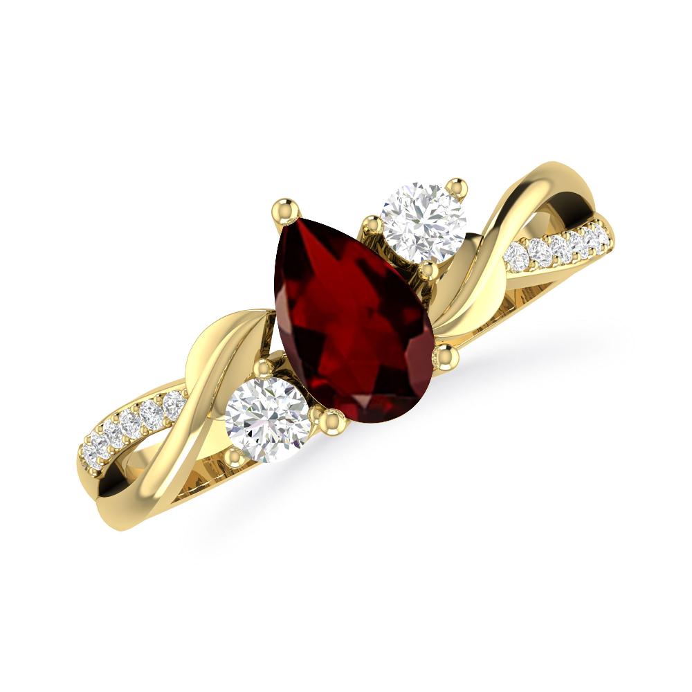 Yellow Gold - Garnet