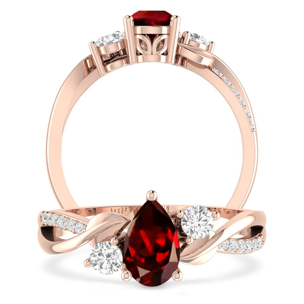 Rose Gold - Garnet