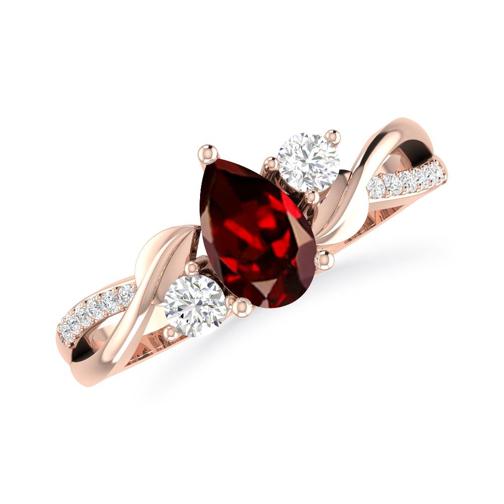 Rose Gold - Garnet