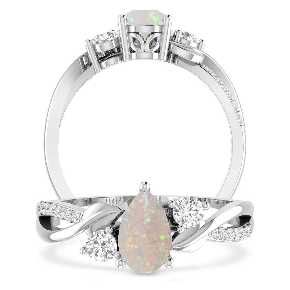 White Gold - Opal