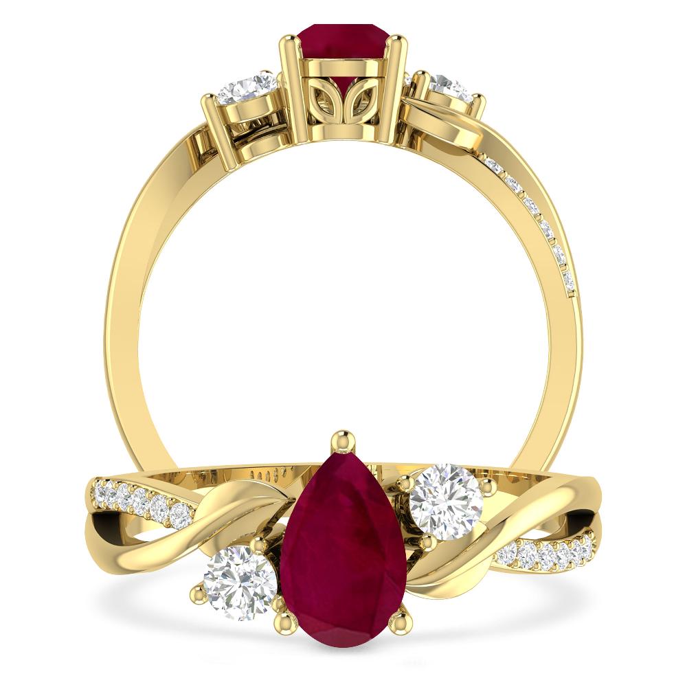 Yellow Gold - Ruby