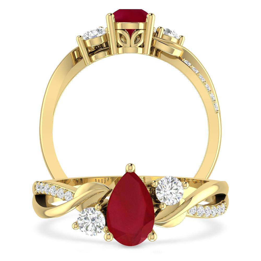 Yellow Gold - Ruby