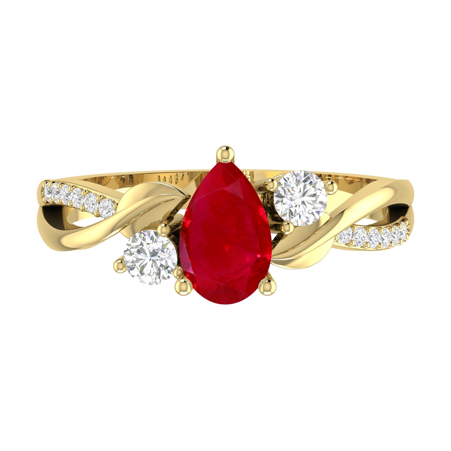 Yellow Gold - Ruby